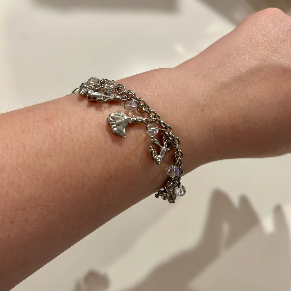 12 days of Christmas Silver tone Charm Bracelet